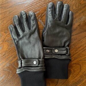 Y-3 Black Leather Gloves (Yohji Yamamoto x Adidas)